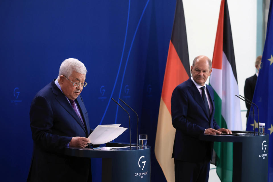 Abbas, Scholz, Germany, Palestinians