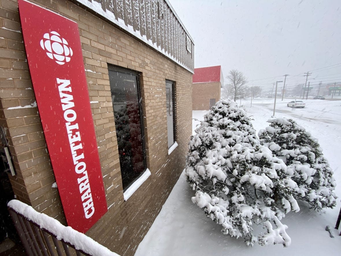 A file photo from December 2021 shows the CBC PEI office in Charlottetown. The RCMP has charged a CBC News journalist in P.E.I. with disobeying a court order, after an investigation into an alleged breach of a publication ban. (Jane Robertson/CBC - image credit)