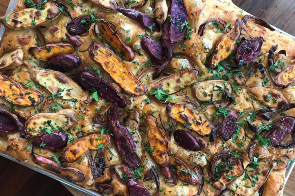 Fingerling potato focaccia