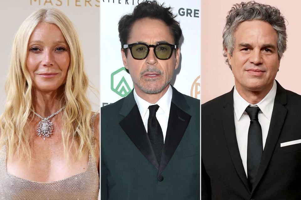 <p>Getty(3)</p> Gwyneth Paltrow, Robert Downey Jr. and Mark Ruffalo