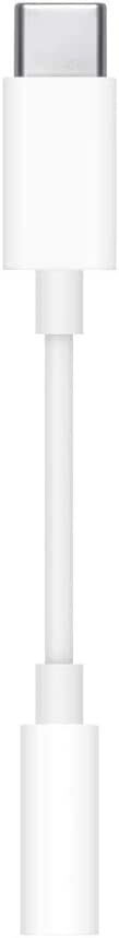 Apple USB-C to 3.5 mm Headphone Jack Adapter in white.