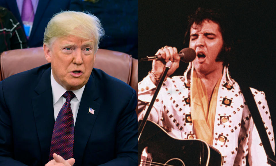 President Trump and Elvis Presley (Photo: Getty Images)