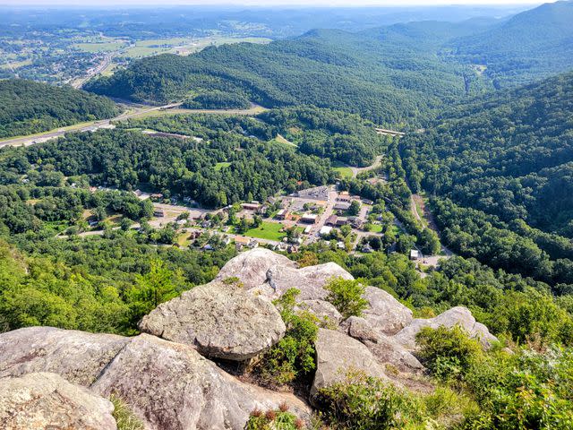 <p>Korrin Bishop</p> Pinnacles Overlook offers a beautiful view of the town of Cumberland Gap.