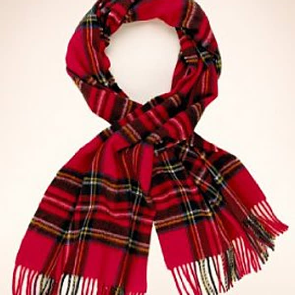 Tartan trend: M&S wool plaid scarf