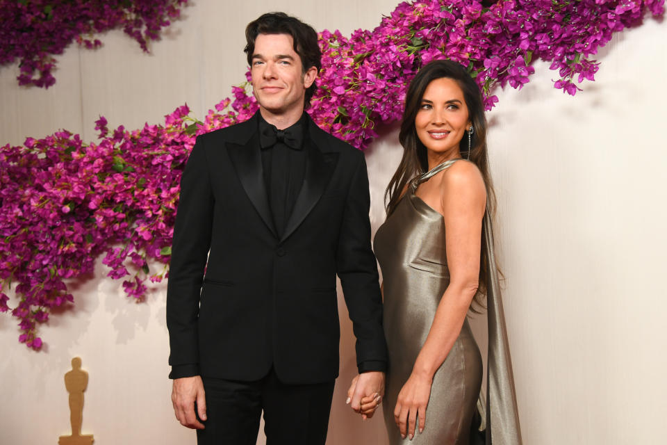 John Mulaney and Olivia Munn at the 96th Annual Oscars held at Ovation Hollywood on March 10, 2024 in Los Angeles, California. (Photo by Alberto Rodriguez/Variety via Getty Images)