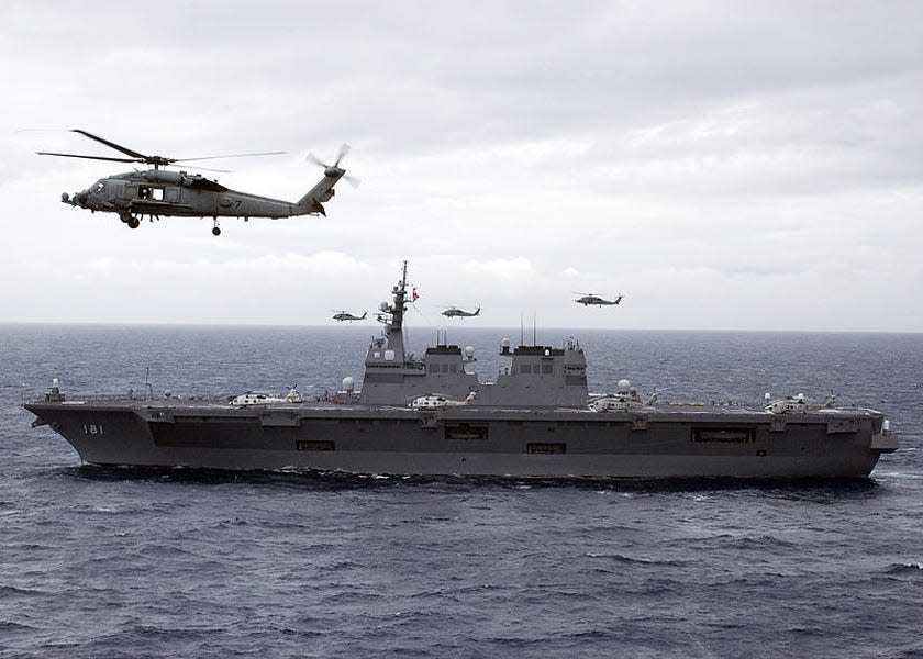 hyuga japan navy aircraft carrier