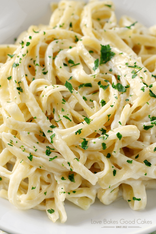 <p>Love Bakes Good Cakes</p><p>Four ingredients and 10 minutes are all you need for Homemade Alfredo Sauce!</p><p><strong>Get the recipe: <a href="https://www.lovebakesgoodcakes.com/homemade-alfredo-sauce/" rel="nofollow noopener" target="_blank" data-ylk="slk:Homemade Alfredo Sauce;elm:context_link;itc:0;sec:content-canvas" class="link rapid-noclick-resp">Homemade Alfredo Sauce</a></strong></p>