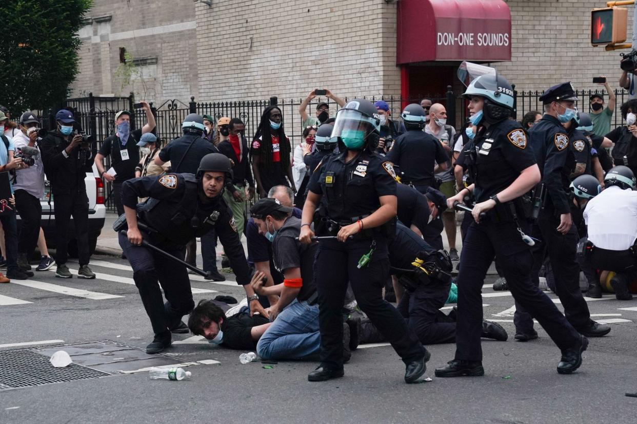 new york george floyd protests police officers arrest 
