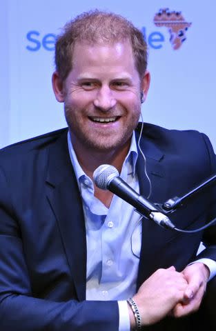 <p>The Yomiuri Shimbun via AP Images</p> Prince Harry in Koto Ward, Tokyo on Aug. 9, 2023.