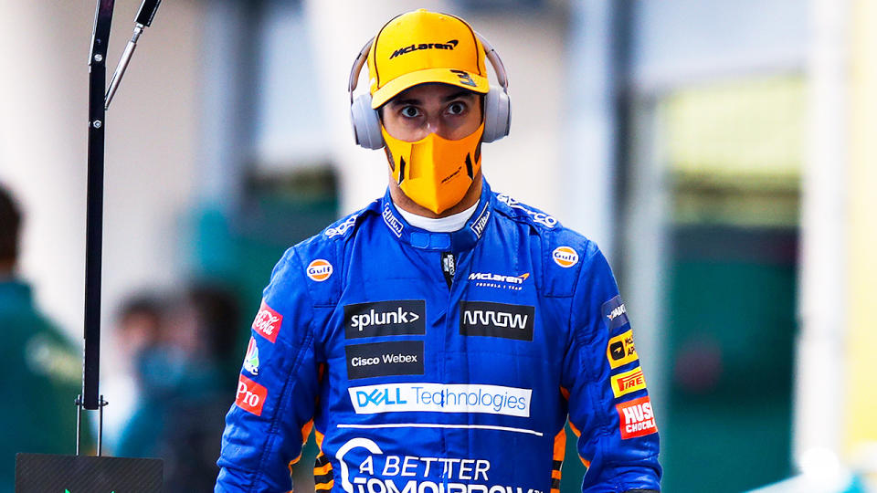 McLaren star Daniel Ricciardo (pictured) before the Bahrain GP.