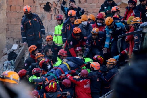 The interior minister said 39 people have been rescued alive from collapsed buildings in Elazig province