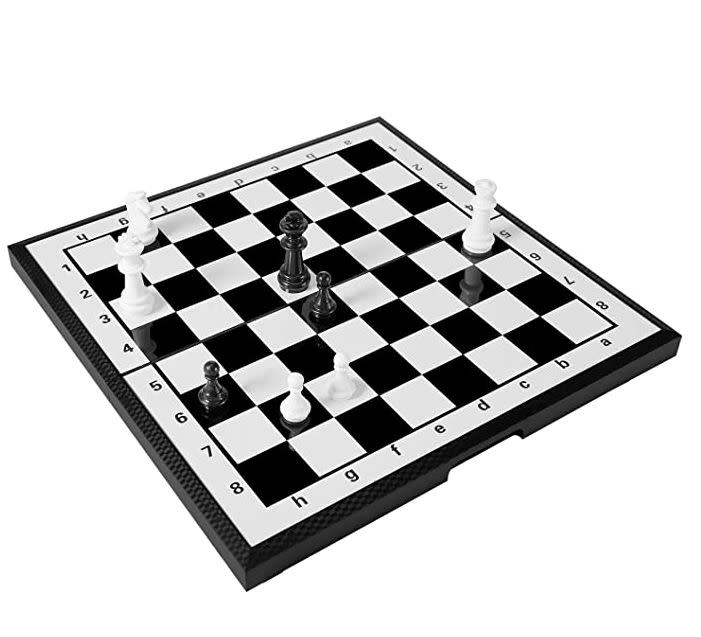 Get <a href="https://amzn.to/39sVqpm" target="_blank" rel="noopener noreferrer">FanVince Magnetic Travel Folding Chess Set on sale for $13</a> (normally $20) at Amazon.