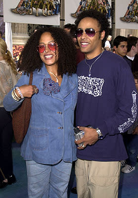 Cree Summer with brother Rainbow Sun at the Los Angeles premiere of Disney's Atlantis: The Lost Empire