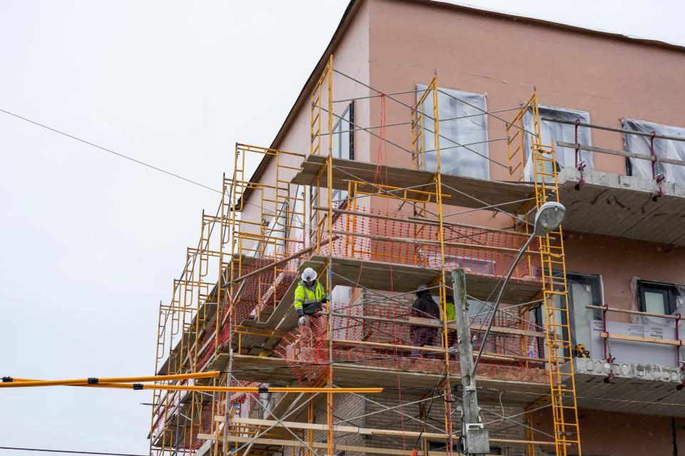 Progress is underway at The Skyler on Hyde Park Square.