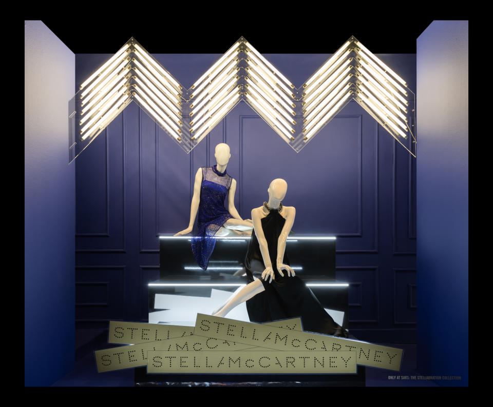 Stella McCartney windows at Saks Fifth Avenue.