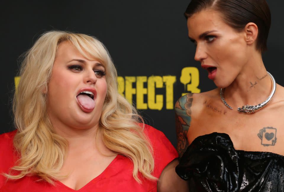 But co-stars Rebel Wilson and Ruby Rose had other plans. Source: Getty