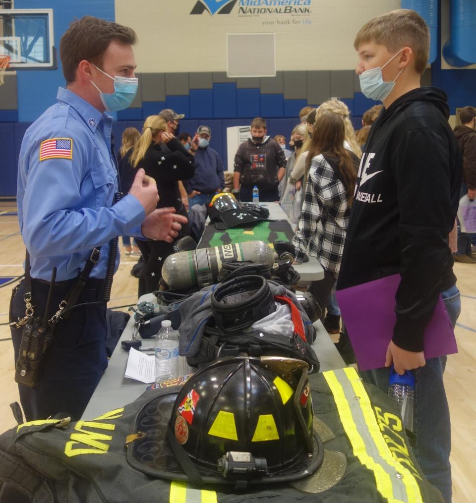 Students interested in emergency medical services were able to gather more information about the jobs available in that field during the Tenth Grade Career Expo held at Spoon River College in Canton.