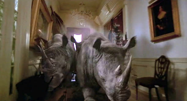 Rampaging animals hopped from a board game to the real world in 1995's original 'Jumanji'. (Credit: TriStar Pictures)
