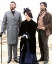 <p><em>Liberty,</em> with Frank Langella, Carrie Fisher, and Chris Sarandon, 1986. (Photo: Everett Collection)</p>