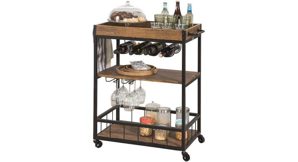 SoBuy FKW56-N, Industrial Vintage Style Serving Trolley