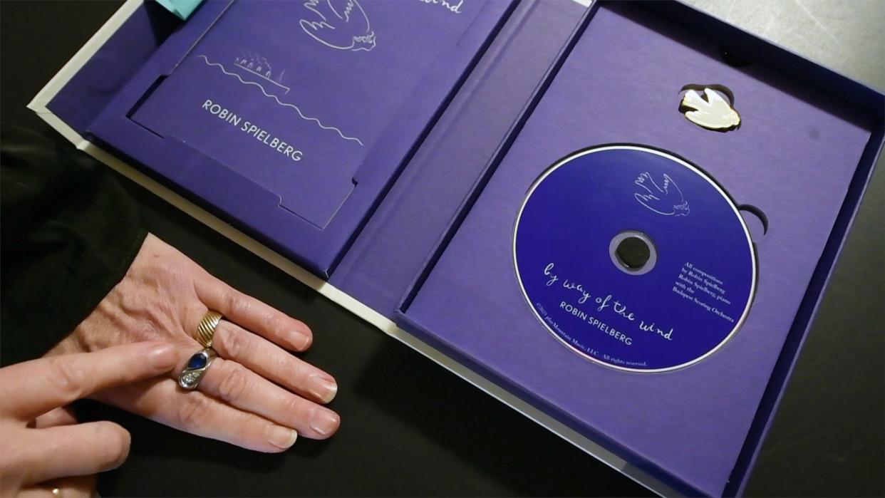 Robin Spielberg's wanted the collector box of her first symphony to match the sapphire in her late father's ring.