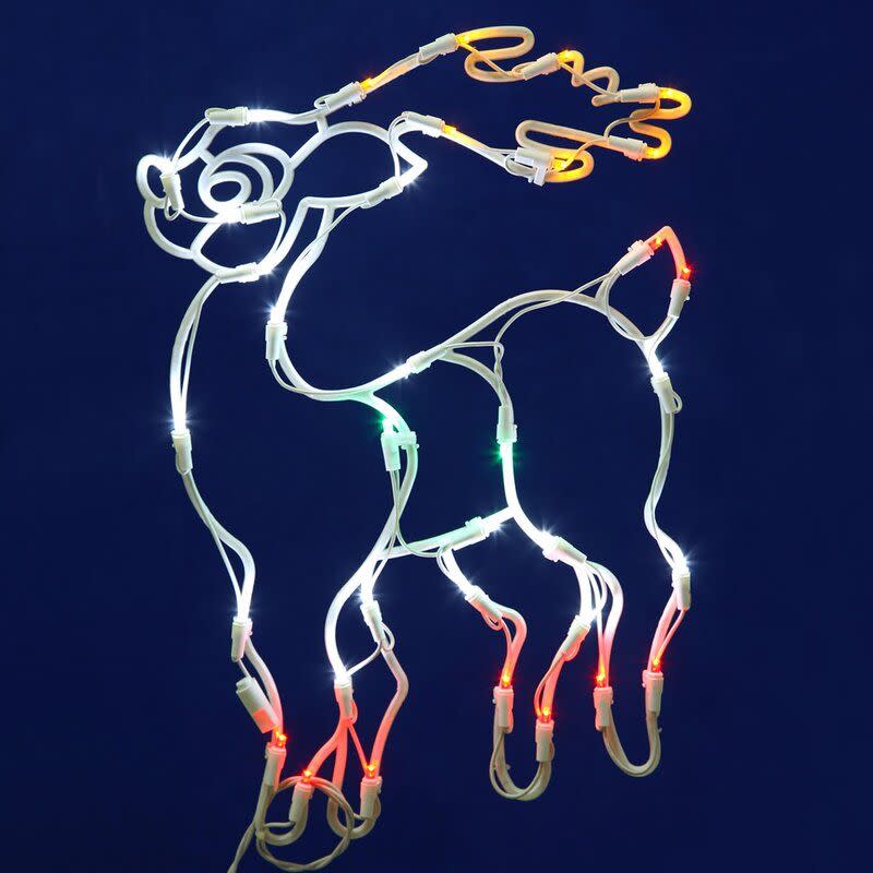 11) Reindeer 35-Light Lighted Window Décor