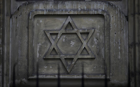 The Star of David is seen on the facade of a synagogue in Paris France, December 10, 2018. REUTERS/Gonzalo Fuentes