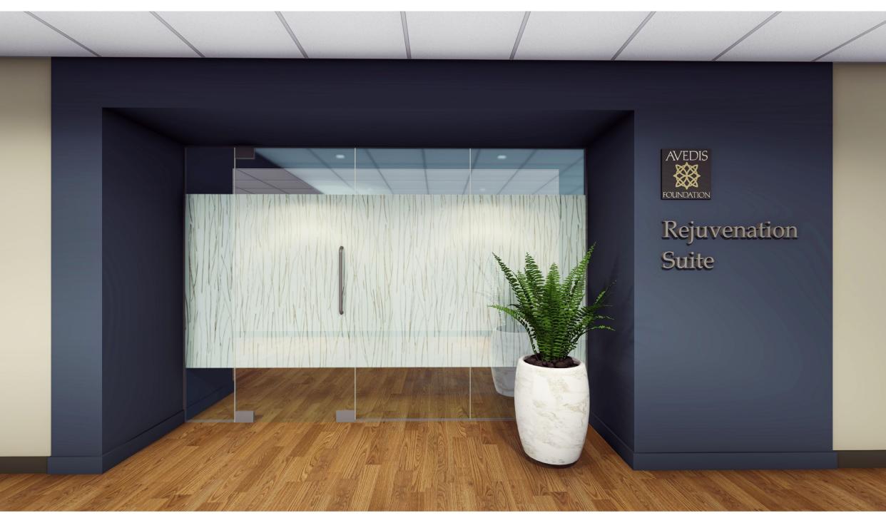 The Rejuvenation Suite, a calming space for healthcare professionals at SSM Health St. Anthony Hospital – Shawnee.