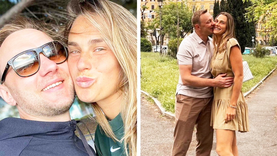 Aryna Sabalenka and boyfriend Konstantin Koltsov.