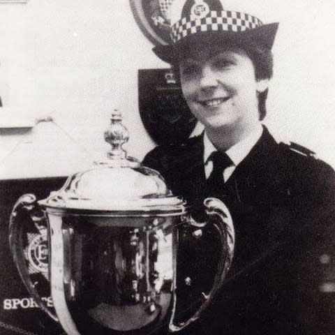 Mary Isherwood when she was a young police woman - Credit: Caters News Agency