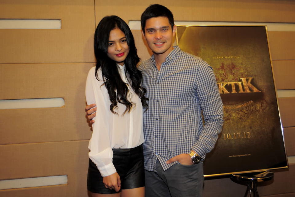 Lovi Poe and Dingdong Dantes during the "Tiktik: The Aswang Chronicles" Press Conference held at the Postmanila office in Makati City, on 26 September 2012.