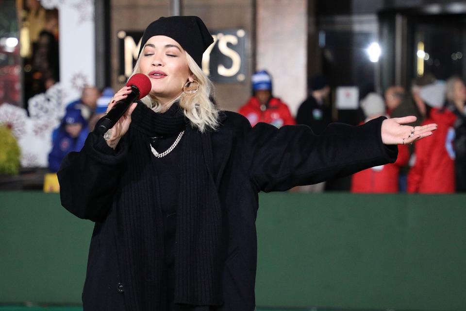 Rita Ora during rehearsals