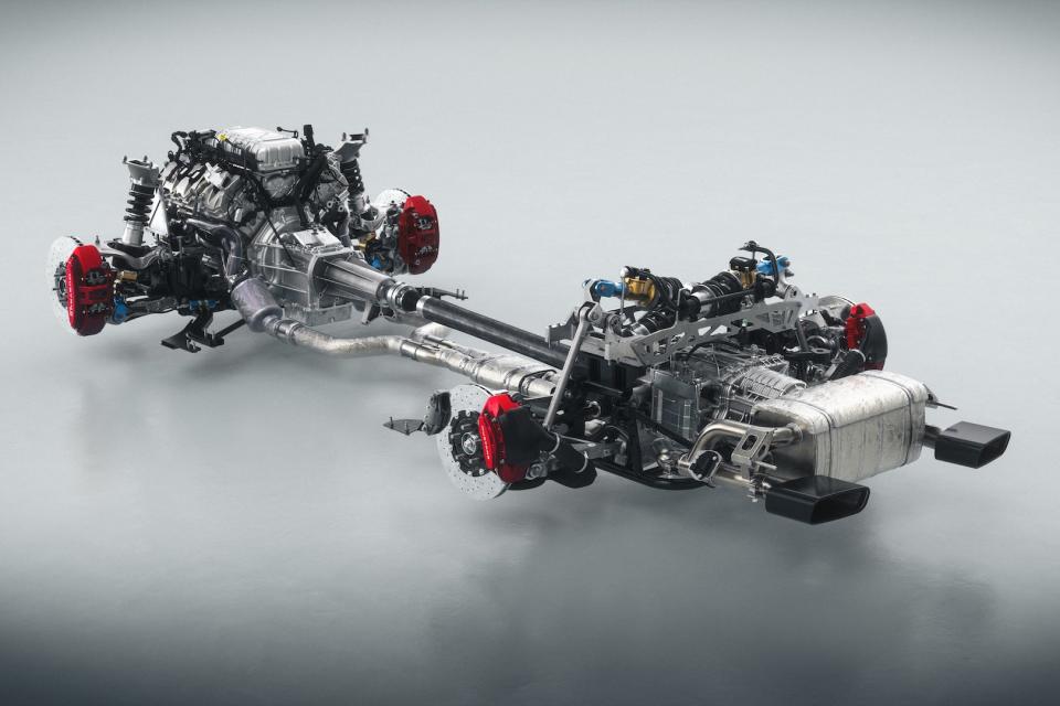 2025 Ford Mustang GTD drivetrain and suspension