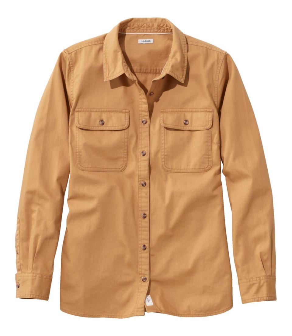 Women's L.L. Bean Heritage Washed Denim Shirt. Image via L.L. Bean.