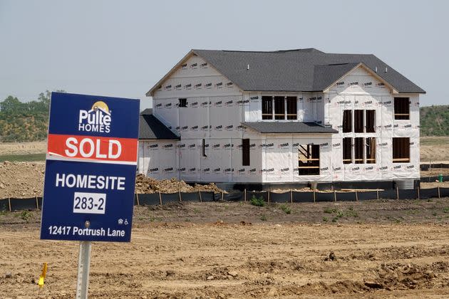 A home is under constuction on June 21, 2023, at a housing development in Lemont, Illinois, one of the few states whose statewide codes are aligned with the new federally adopted standards.