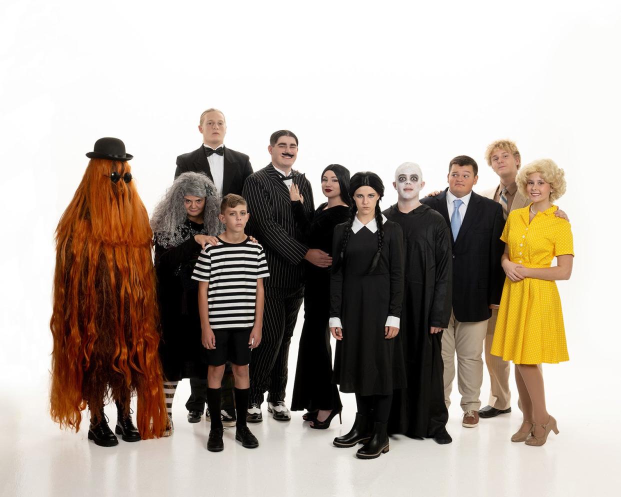West Branch High School's first theater production of the 2023-24 school year will be the musical comedy "The Addams Family," featuring such students as Mollie McDorman as Cousin It; Alli Kanagy as Wednesday Addams; Landon Hobbins as Pugsley Addams; Gavin Clay as Gomez Addams; and Charity Glista as Morticia Addams.