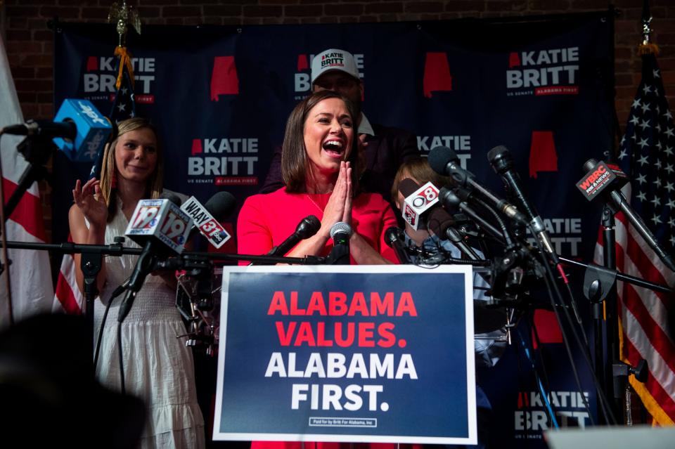 Katie Britt's Senate campaign went into a runoff with a Republican rival during Alabama's primary race in May.