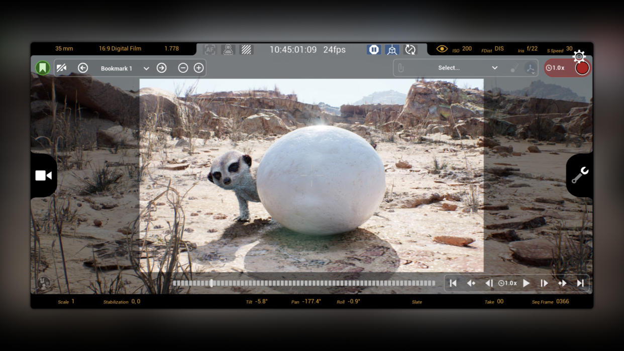  Unreal Engine 5.4 features; an animal with a rock. 