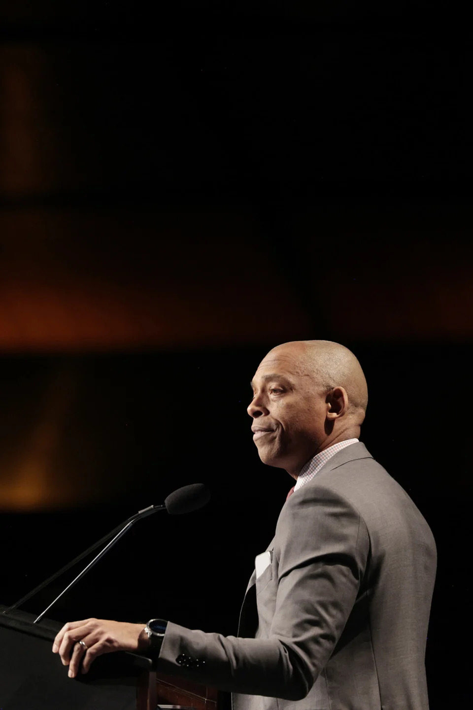 Dr. Khalil Gibran Muhammad delivered the Keynote Address during the 54th Annual Martin Luther King, Jr. Memorial Breakfast on Jan. 15, 2024. (Jessica Rinaldi / The Boston Globe via Getty Images file)