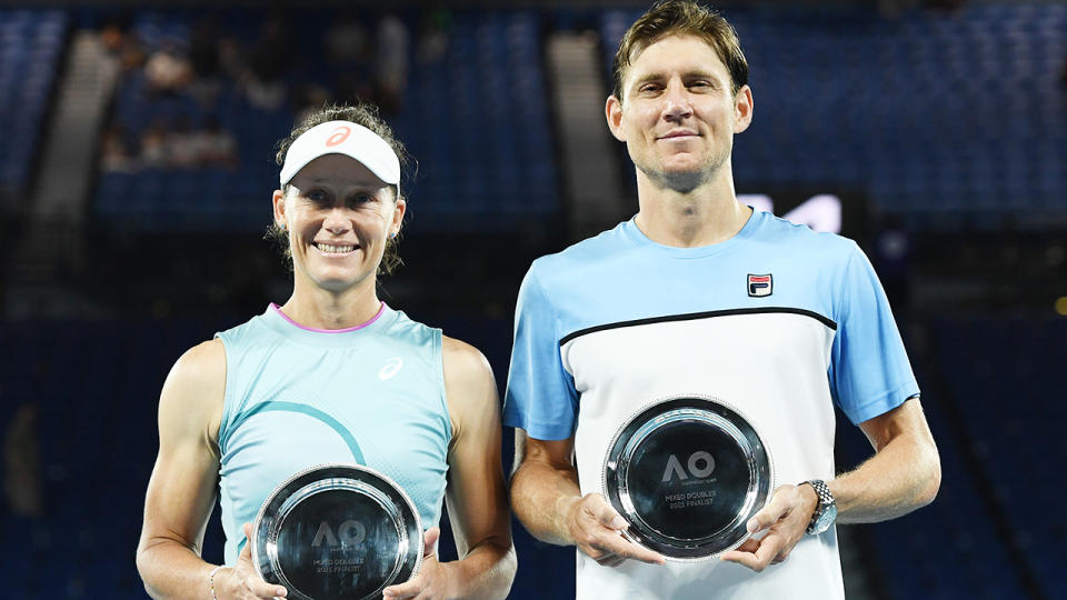 Sam Stosur and Matt Ebden, pictured here after the mixed doubles final at the Australian Open.