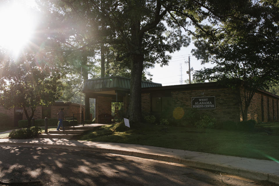 Office manager Tina Collins reopens the West Alabama Women's Clinic for the first time since they closed five days after Roe v. Wade was overturned, Tuscaloosa, Ala., July 11, 2022.<span class="copyright">Lucy Garrett for TIME</span>