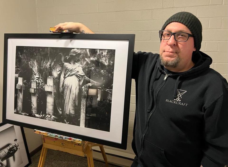 Canton photographer Josh Harris will have a solo art exhibition, "Into the Dark" from 5 to 10 p.m. on Feb. 2 at The Hub Art Factory in downtown Canton. Subjects include rock concerts, and cemetery and street imagery.