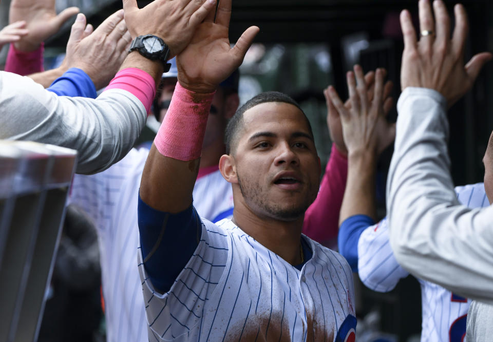 Chicago Cubs’ Willson Contreras is on a tear and a look around the rest of the weekend’s fantasy baseball action (AP Photo).