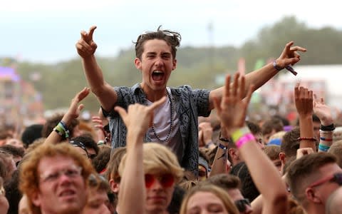 Teenage revellers at Reading Festival - Credit: &nbsp;Simone Joyner