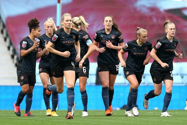 Stanway celebrates scoring her second goal 