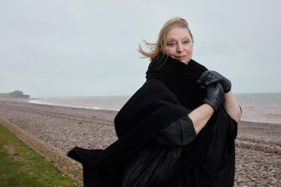 Hilary Mantel on a beach