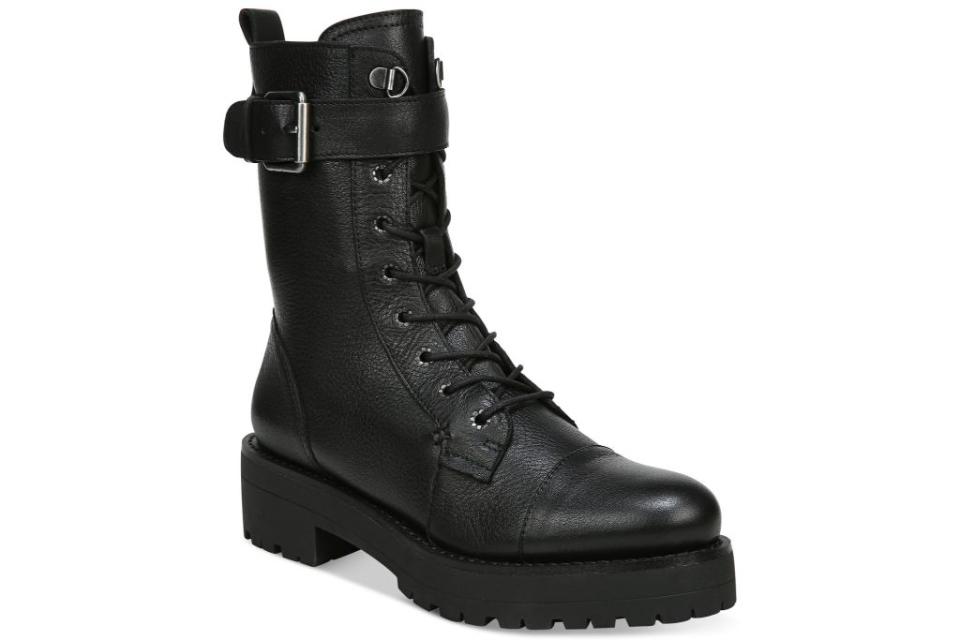 sam edelman, junip lug sole combat boot, black boots