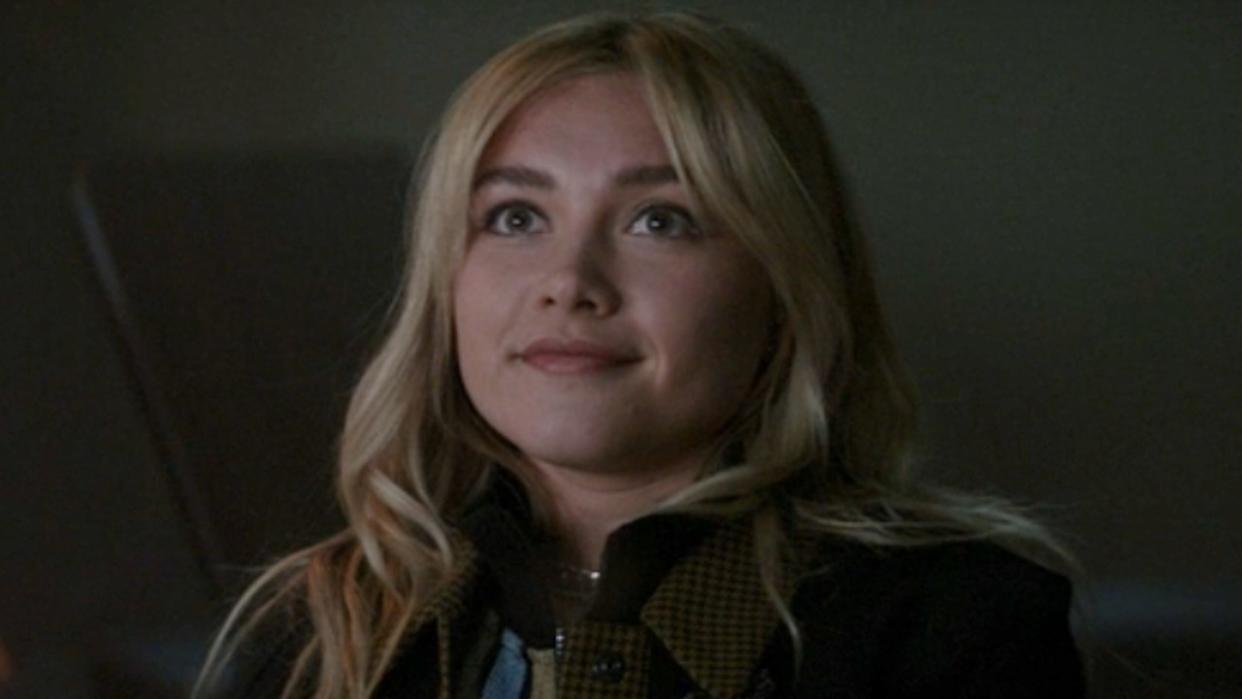  Florence Pugh smirking in Hawkeye. 