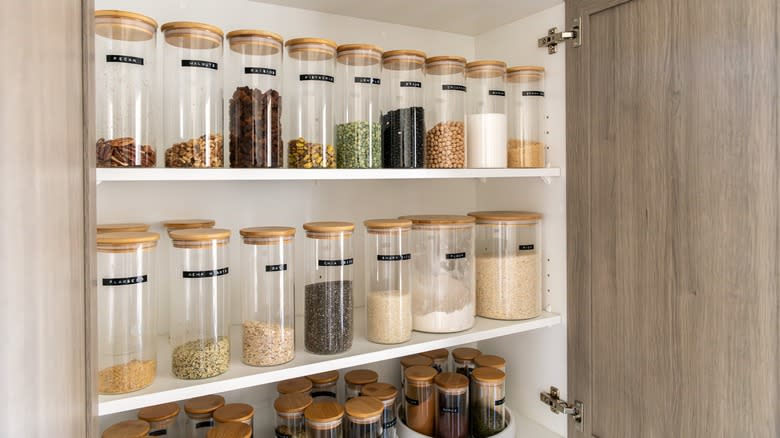 spice rack in cabinet 