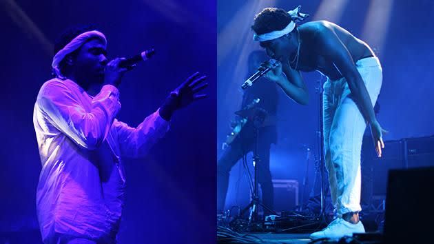 Childish Gambino performing at the Valley Stage.